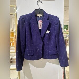 Oppo Elegant Purple Blazer with Subtle Patterns